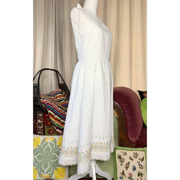 70s Eyelet Halter Dress - Picture 3 of 10